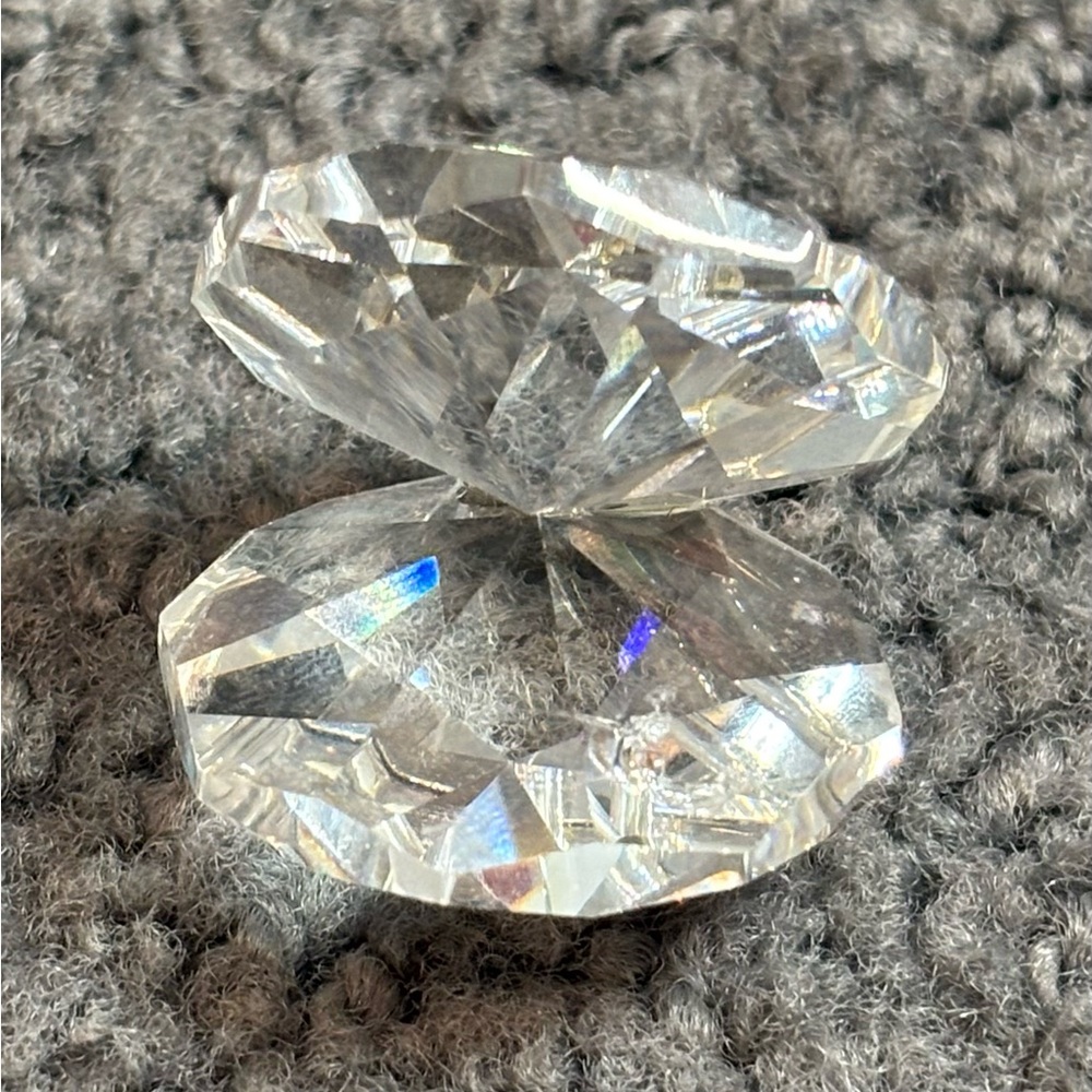 Mini Clear Glass Crystal Clam Shell Figurine 1.25”